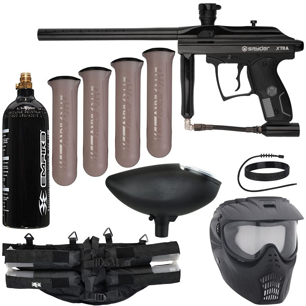 Action Village Kingman Spyder Fenix Epic Paintball Gun Package Kit (Gloss Black)