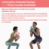 10 lb Kettlebell Weight with Three-handles for Russian Twists AB Exercise, Weightlifting and Core Training All-Purpose Fitness Exercise Home Gym [2022 Latest-Green] view 3