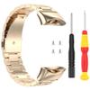 Compatible with Garmin Forerunner 45, Forerunner 45S Watch Bands for Women Men, Stainless Steel Metal Replacement Band Straps Wristbands Bracelet for Garmin Swim 2, Forerunner 45 (Gold) view 2