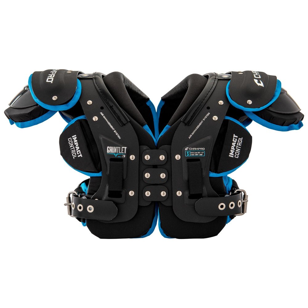 CHAMPRO Gauntlet 3 Football Shoulder Pad, Large,Black