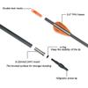 Pointdo 100% Carbon Arrow Practice Hunting Arrows with Removable Tips for Compound & Recurve Bow(Pack of 12) (32inch Orange White) view 2