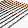 Pointdo 100% Carbon Arrow Practice Hunting Arrows with Removable Tips for Compound & Recurve Bow(Pack of 12) (32inch Orange White) view 4