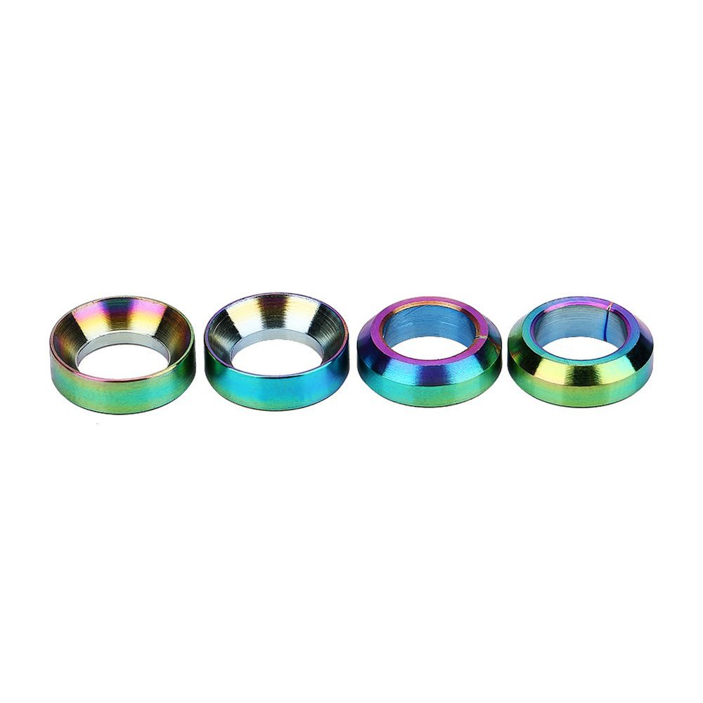 Alomejor Brake Caliper Bolt, Precision Fit Brake Washer Spacer 4 Piece Gasket Set for Mountain Biking Cycling Repairs DIY Mechanics