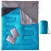Tuphen Double Sleeping Bag with 2 Pillows, Queen Size XL Bag for 2 People, Cold Warm Weather- 3 Seasons, Waterproof Adults Sleeping Bag for Camping, Backpacking or Hiking view 1