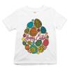 Tee Hunt Happy Easter Youth T-Shirt Pascha Easter Eggs Kids White Small view 1