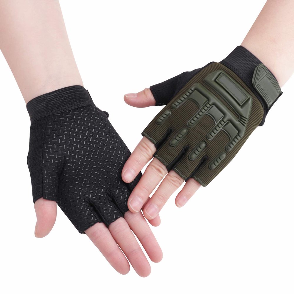 Kids Breathable Non-Slip Cycling Gloves Girls Boys Elastic Adjustable Roller Skating Cycling Half Finger Gloves Sports Fingerless Gloves for Mountain Biking Bicycle Racing Scooter Skateboarding