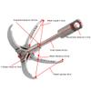 YUEWO Grappling Hook Folding Survival Claw Multifunctional Camping Survival Rock Climbing Mountaineering Tools Hiking Tree Rock Mountain Climbing view 3