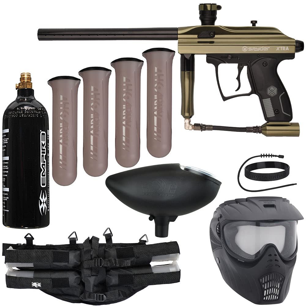 Action Village Kingman Spyder Epic Paintball Gun Package Kit (Xtra) (Gloss Olive)