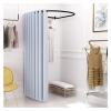 exproyzk U-Shaped Fitting Room, Mobile Changing Room Changing Room Rail Pole Thickened Shading Cloth Used in Clothing Stores, Shopping Malls, Offices(Silver,85x80cm)