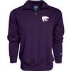 Blue 84 Men's Kansas State Wildcats Quarter Zip Sweatshirt Icon Team Color, Team Color, XX-Large view 1