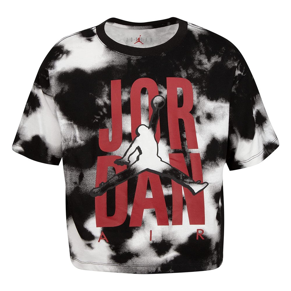 Jordan Girl's Tie-Dye Air Tee (Little Kids/Big Kids) Black/Tie-Dye SM (7 Little Kid)