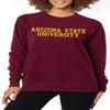 Chicka-d Women's Standard Home Base Crew, Maroon, Large view 1