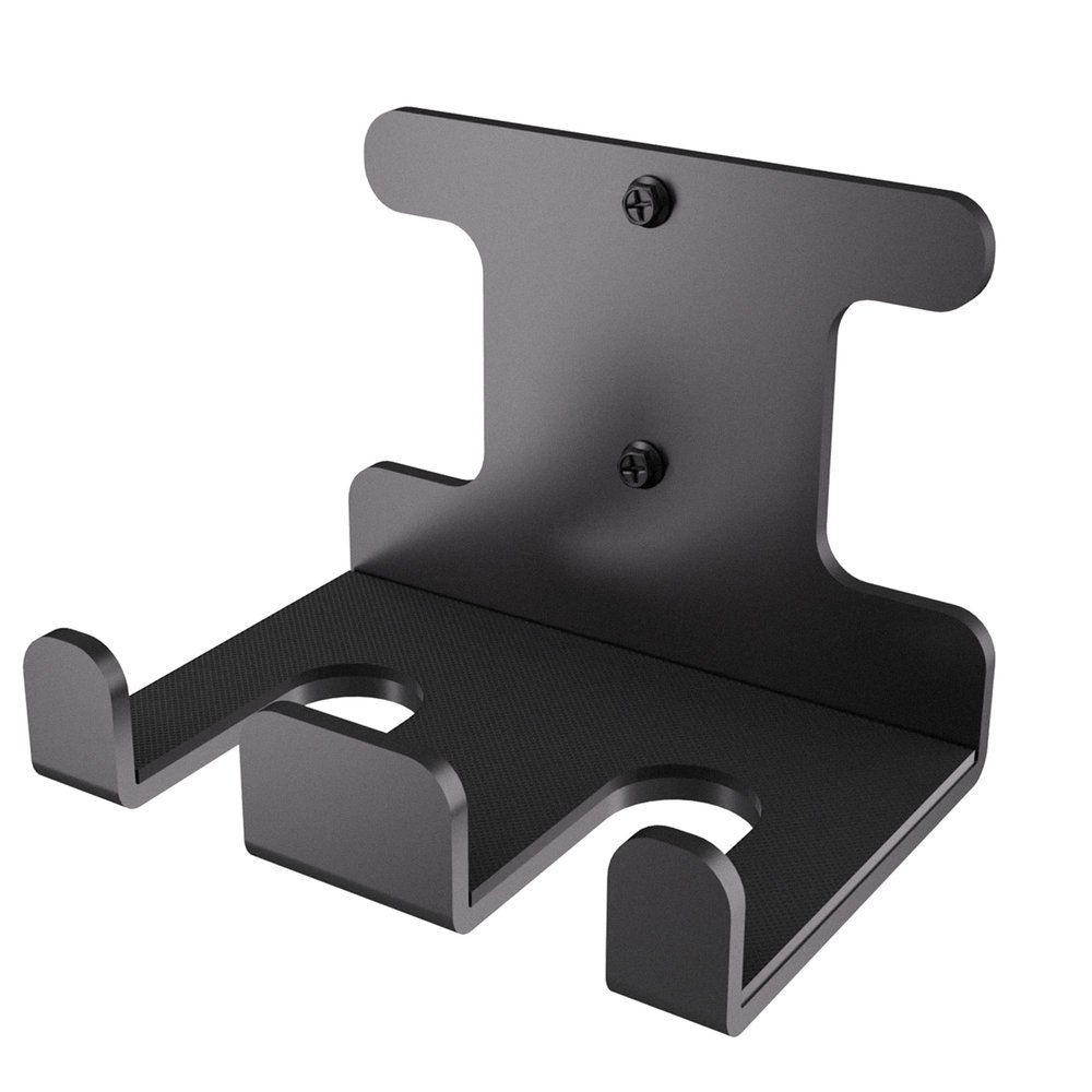Barbell Holder Wall Mount Heavy Duty Vertical Barbell Holder Weight Bar Holder for Olympic Barbell, Curl bar, Commercial or Home Gym Accessory (Black-double, fits 33mm bar)