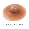 Aislor Women Silicone Nipple Covers, Reusable Adhesive Invisible Pasties, Nipple Bra Sticker Covers Round Breast Petals Brown 1 Pair view 2