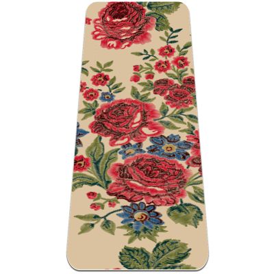 LEVEIS Yoga Mat Vintage Rose Flower Thick Non Slip Exercise Workout Mats for Home Gym Floor Travel