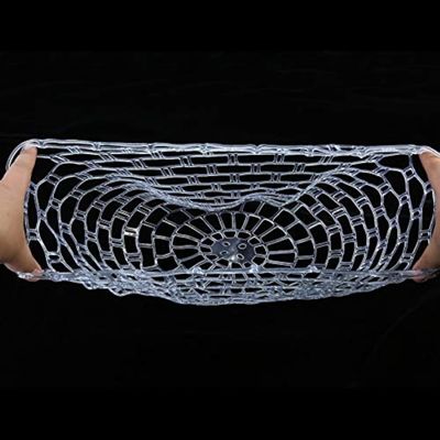 EBTOOLS Depth 10.6inch Rubber Fishing Mesh, Fly Fishing Net Fish Landing Net Replacement, Trout Bass Net Soft Rubber Mesh Catch and Release Net