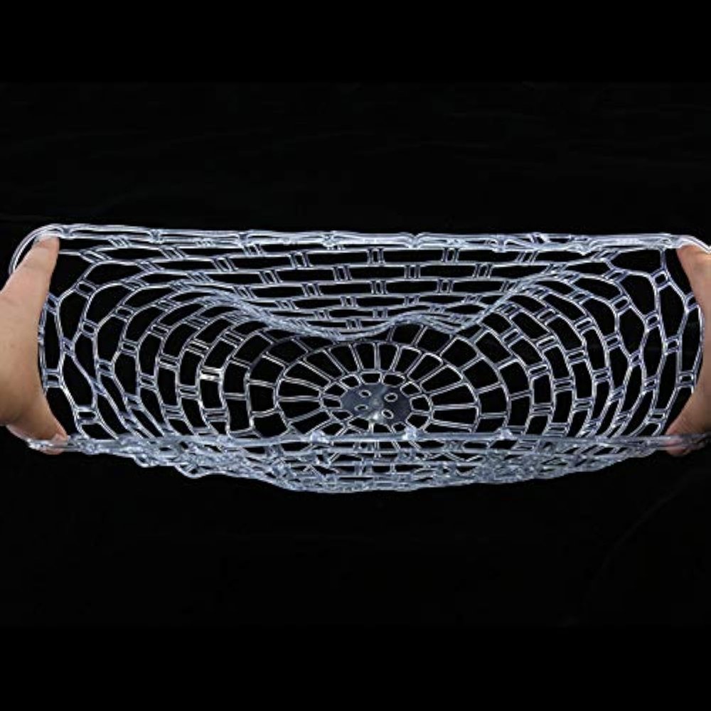 EBTOOLS Depth 10.6inch Rubber Fishing Mesh, Fly Fishing Net Fish Landing Net Replacement, Trout Bass Net Soft Rubber Mesh Catch and Release Net