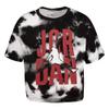 Jordan Girl's Tie-Dye Air Tee (Little Kids) Black/Tie-Dye 4 | XXS view 1
