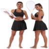 BUBBLELIME 5"/19"/26" XXS-XL Women's UPF 50+ Adjustable Running Skort - Pleated Skirt_Black(1) X-Small-5" Inseam view 3