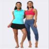 BUBBLELIME 5"/19"/26" XXS-XL Women's UPF 50+ Adjustable Running Skort - Pleated Skirt_Black(1) X-Small-5" Inseam view 4
