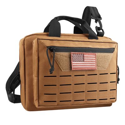 AMYIPO Tactical Pistol Case Hunting Shooting Range Bag Soft Handgun Case Tactical Gun Range Bag (Tan)