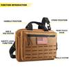 AMYIPO Tactical Pistol Case Hunting Shooting Range Bag Soft Handgun Case Tactical Gun Range Bag (Tan) view 2