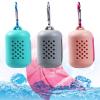 JBHURF 3-Piece Cool Towel Travel Quick-Drying Towel Outdoor Creative Silicone Microfiber ice Sports Towel Portable 3080 ice Towel Sports Towel Hiking Towel Microfiber Towel view 3