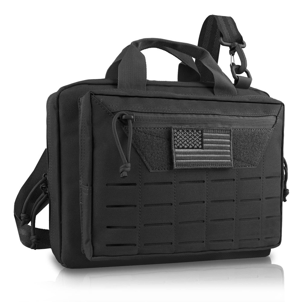 AMYIPO Tactical Pistol Case Hunting Shooting Range Bag Soft Handgun Case Tactical Gun Range Bag (Black)
