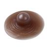 Aislor Women Silicone Nipple Covers, Reusable Adhesive Invisible Pasties, Nipple Bra Sticker Covers Round Breast Petals Coffee 1 Pair view 2