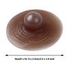 Aislor Women Silicone Nipple Covers, Reusable Adhesive Invisible Pasties, Nipple Bra Sticker Covers Round Breast Petals Coffee 1 Pair view 3
