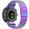Compatible with Garmin Forerunner 45, Forerunner 45S Watch Bands for Women Men, Stainless Steel Metal Replacement Band Straps Wristbands Bracelet for Garmin Swim 2, Forerunner 45 (Purple) view 3