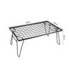 MNSSRN Portable Cass Stove Can Be Stored Table, Folding Table, Portable Camping Campfire Barbecue Storage Rack Iron for Outdoor Camping Barbecue,B view 3