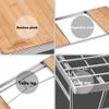 MNSSRN Portable Cass Stove Can Be Stored Table, Folding Table, Portable Camping Campfire Barbecue Storage Rack Iron for Outdoor Camping Barbecue,B view 4