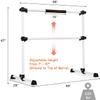GOFLAME Ballet Barre Portable Double, 4FT Freestanding Ballet Barre Adjustable, Heavy Duty Dancing Stretching Ballet Bar for Home, Dance Barre, Fitness Ballet Bar (Silver) view 4