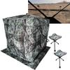 THUNDERBAY Run & Gun See Through Hunting Blind Combo with 2 Chairs, 3 Person Pop Up Ground Blinds 180 Degree, 300D Durable Hunting Tent for Deer & Turkey Hunting (Camouflage), Floor Space 58" x 58" view 1