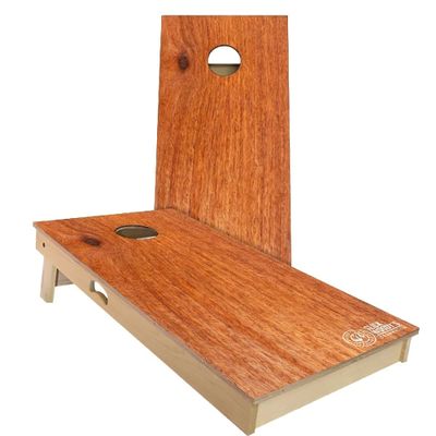 Skip's Garage Burma Padaulk All-Weather Cornhole Board Set - Regulation 2x4 (24" x 48") - Includes (2) Boards, (8) Bags & (1) Carrying Case