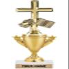 10" Bible Hands Trophies - Gold - Bible Hands Trophy Award - Custom Engraving On White Marble Base - 5 Pack view 1
