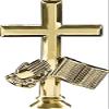 10" Bible Hands Trophies - Gold - Bible Hands Trophy Award - Custom Engraving On White Marble Base - 5 Pack view 2