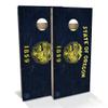 Skip's Garage Oregon Flag All-Weather Cornhole Board Set - Regulation 2x4 (24" x 48") - Includes (2) Boards, (8) Bags, (2) Board Hole Lights & 2 Board Edge Lights view 1