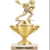 Boys Lacrosse Trophies - Gold - Boys Lacrosse Trophy Award - Custom Engraving On White Marble Base - 5 Pack view 1