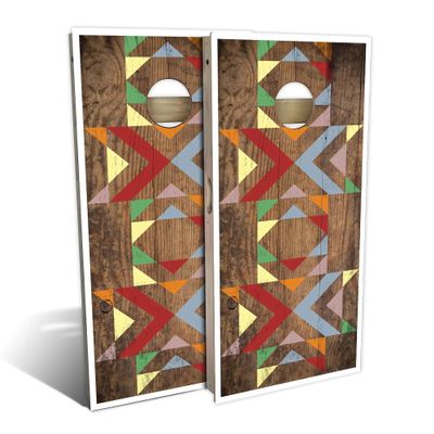 Skip's Garage Country Living Autumn Layout All-Weather Cornhole Board Set - Regulation 2x4 (24" x 48") - Includes (2) Boards, (8) Bags, (2) Board Hole Lights & 2 Board Edge Lights