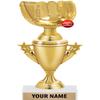 Baseball Glove Trophies - Gold - Baseball Glove Trophy Award - Custom Engraving On White Marble Base - 5 Pack Prime view 1