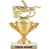 10" Barrel Race Trophies - Gold - Barrel Race Trophy Award - Custom Engraving On White Marble Base - 10 Pack Prime view 1