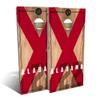 Skip's Garage Alabama Flag 2.0 All-Weather Cornhole Board Set - Regulation 2x4 (24" x 48") - Includes (2) Boards, (8) Bags & (2) Board Hole Lights view 1