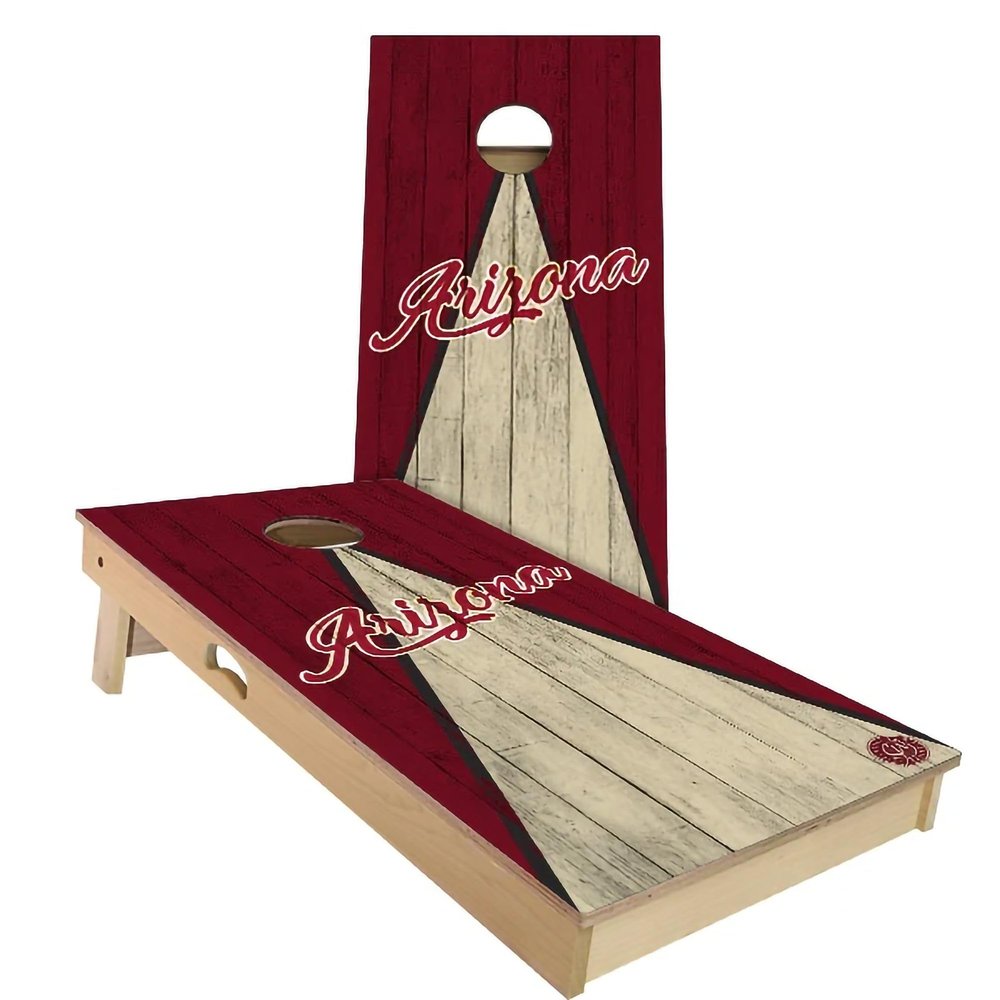 Skip's Garage Arizona Triangle Themed Baseball All-Weather Cornhole Board Set - Regulation 2x4 (24" x 48") - Includes (2) Boards, (8) Bags & (2) Board Edge Lights