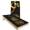 Skip's Garage Black and Gold All-Weather Cornhole Board Set - Regulation 2x4 (24" x 48") - Includes (2) Boards, (8) Bags, (1) Carry Case & 2 Board Edge Lights view 1