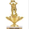 Youth Basketball Trophies - Gold - Youth Basketball Trophy Award - Custom Engraving On White Marble Base - 5 Pack view 1