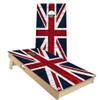 Skip's Garage United Kingdom Flag All-Weather Cornhole Board Set - Regulation 2x4 (24" x 48") - Includes (2) Boards, (8) Bags, (2) Board Hole Lights & 2 Board Edge Lights view 1