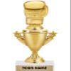 Crown Awards Boxing Glove Trophies - Gold - Boxing Glove Trophy Award - Custom Engraving On White Marble Base - 5 Pack view 1