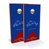 Skip's Garage Game of Throws Team Silver Trout All-Weather Cornhole Board Set - Regulation 2x4 (24" x 48") - Includes (2) Boards, (8) Bags & (2) Board Hole Lights view 1